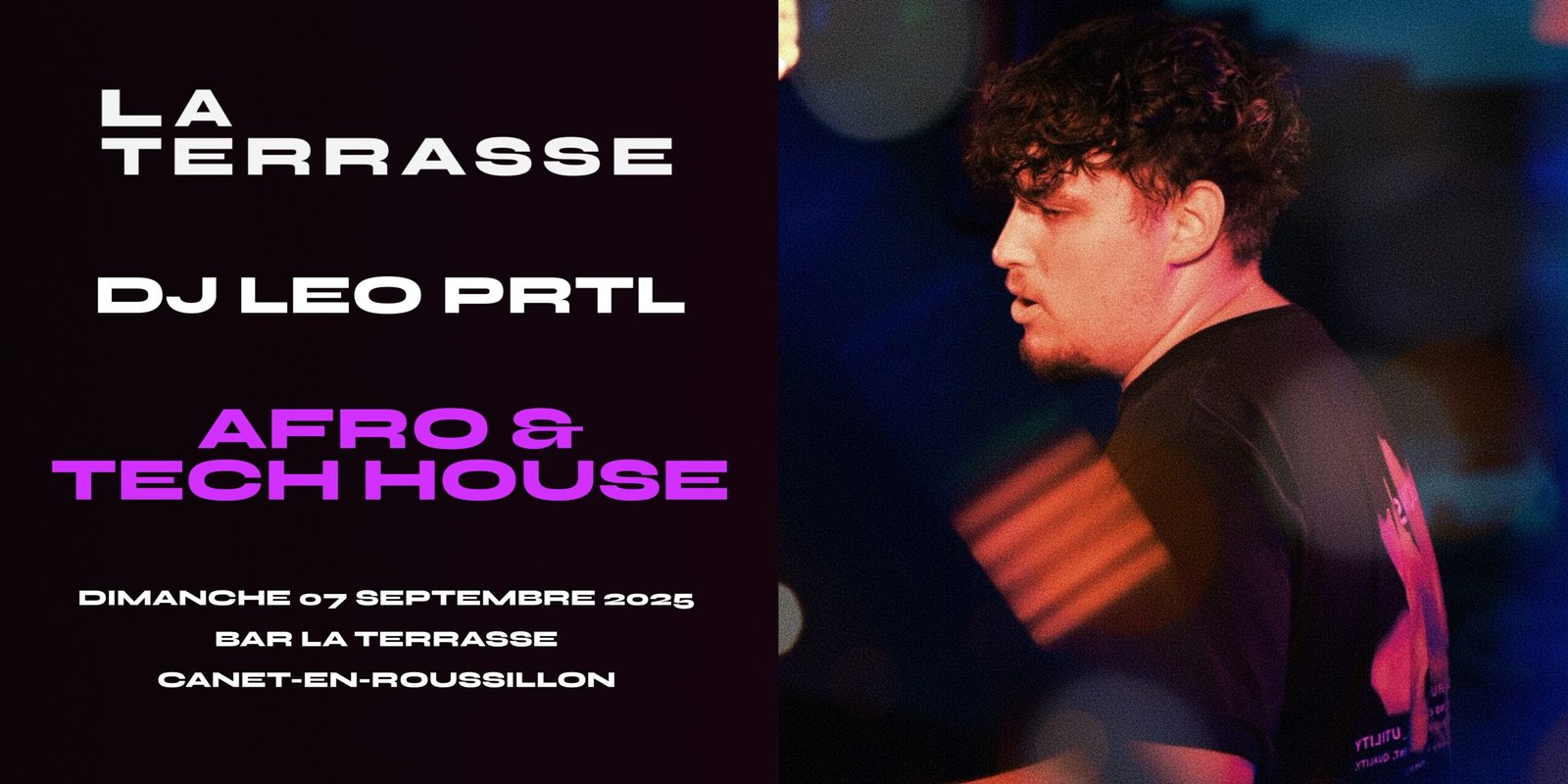 Featured image for “AFRO & TECH HOUSE AVEC DJ LEO PRTL À LA TERRASSE”